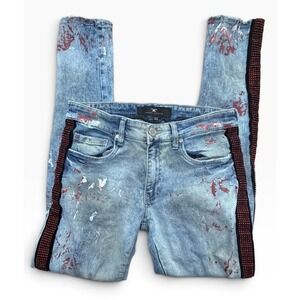 Jordan Craig Legacy Edition Ross Slim Fit Paint Splatter Rhinestone Jeans 32x32